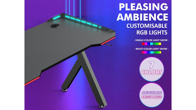 TSB Living Gaming Desk with RGB Light Effects