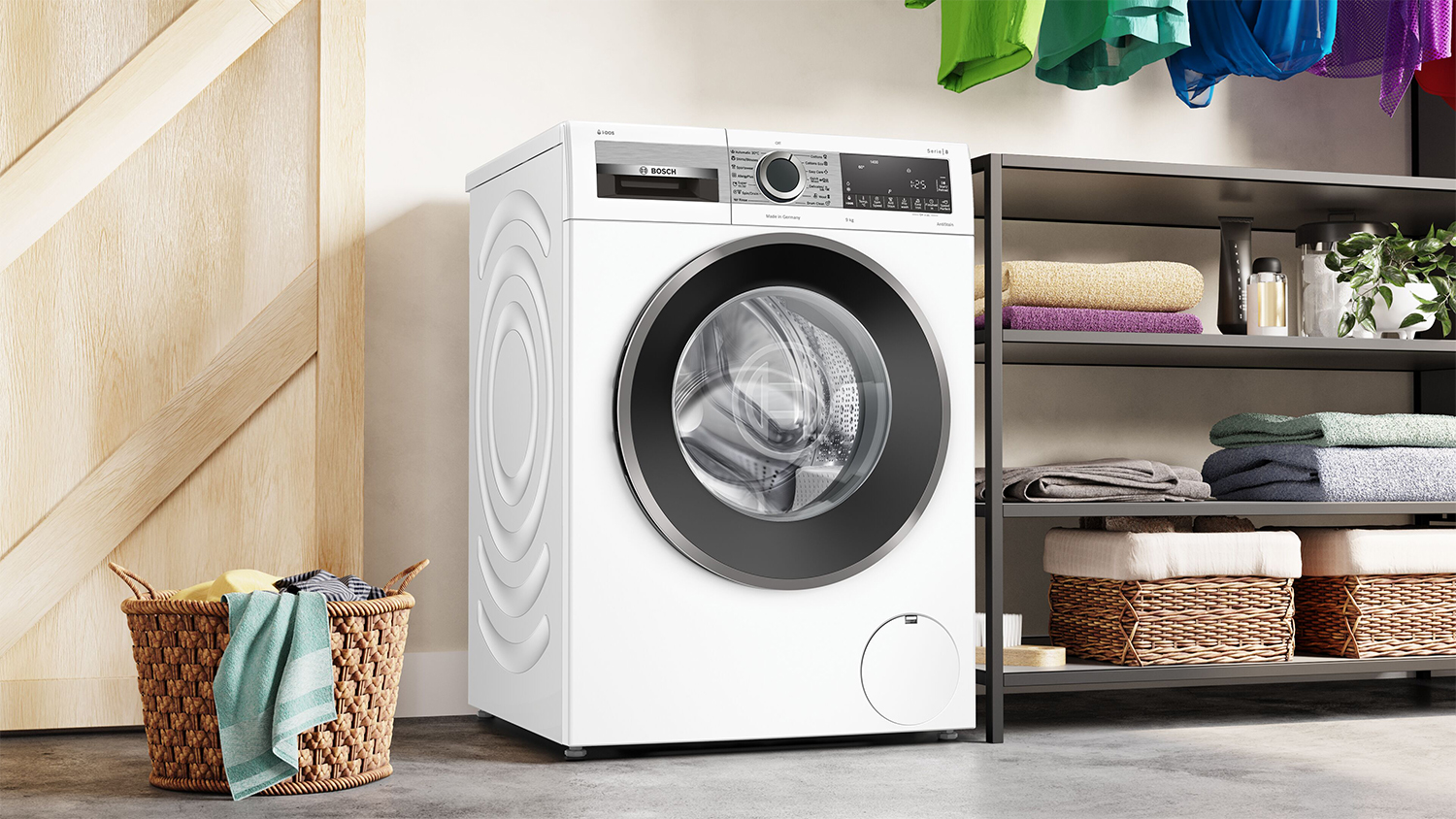 Bosch 9kg Front Loading Washing Machine with 14 Programs - White (Series 8/WGG244A0AU)