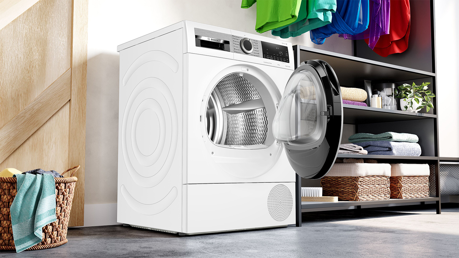 Bosch 8kg 14 Program Heat Pump Condenser Dryer - White (Series 8/WQG235D8AU)