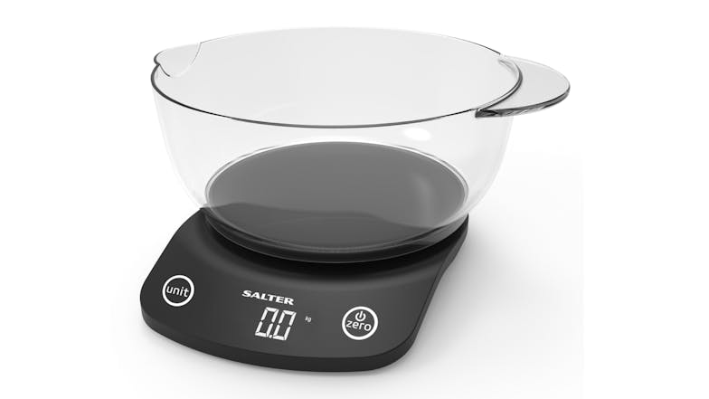 Salter VEGA Electronic Kitchen Scales with Bowl - Matte Black