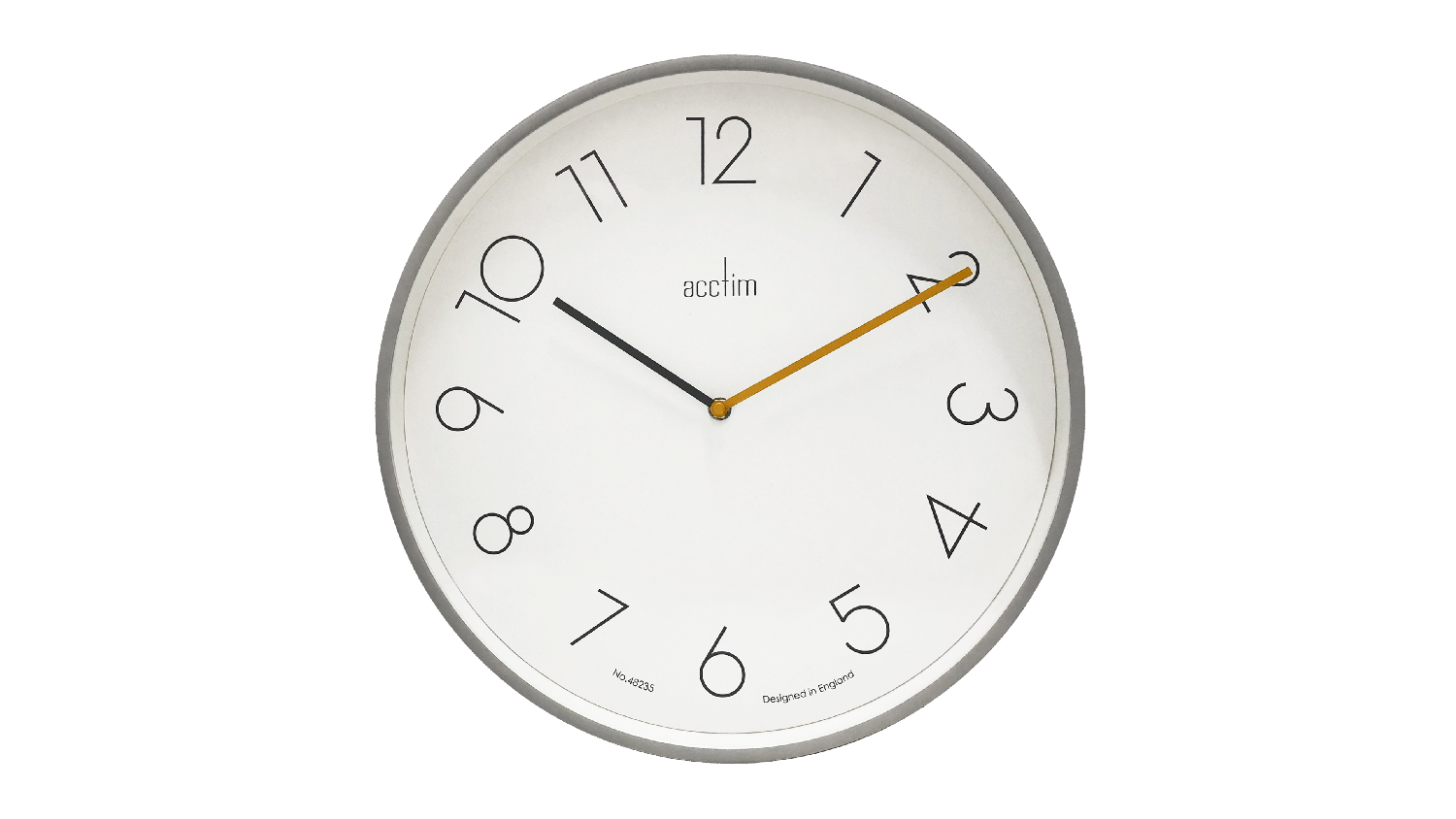 Acctim "Kista" Wall Clock - Smoke Grey