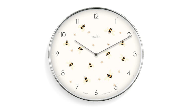 Acctim "Society" Wall Clock - Bees & Flowers