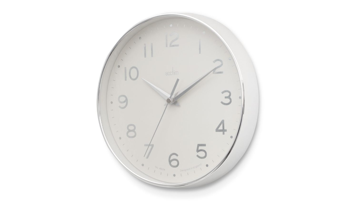 Acctim "Rand" Wall Clock - Chrome/White