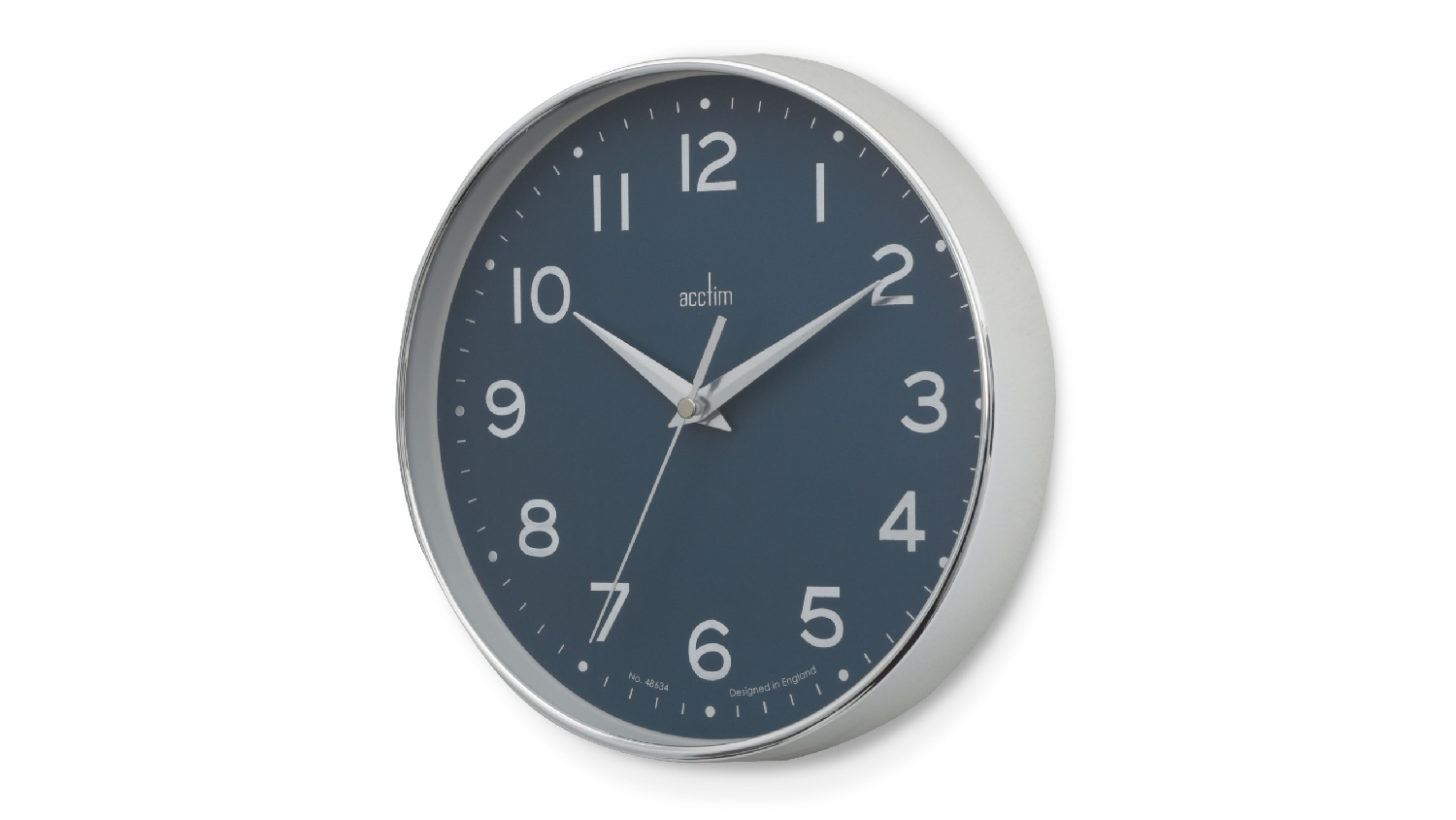 Acctim "Rand" Wall Clock - Chrome/Blue