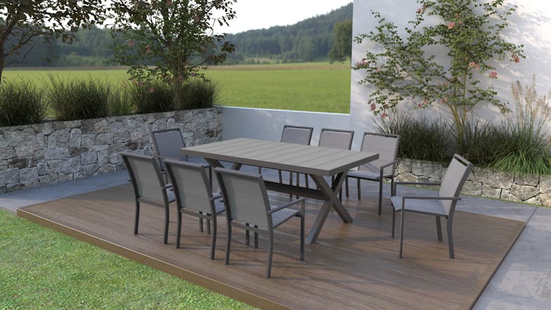 Bali 9 Piece Outdoor Extension Dining Suite