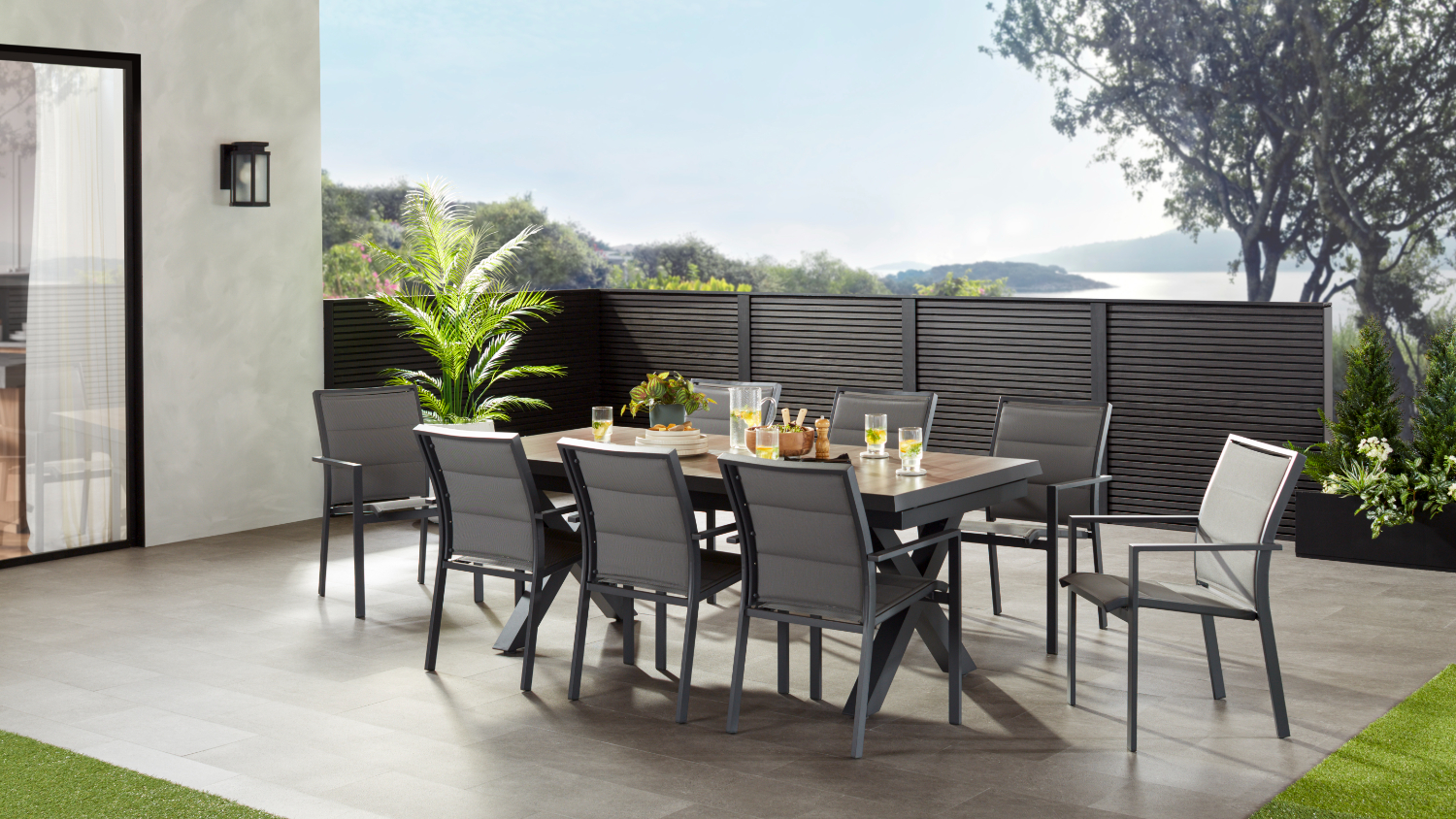 Bali 9 Piece Outdoor Extension Dining Suite