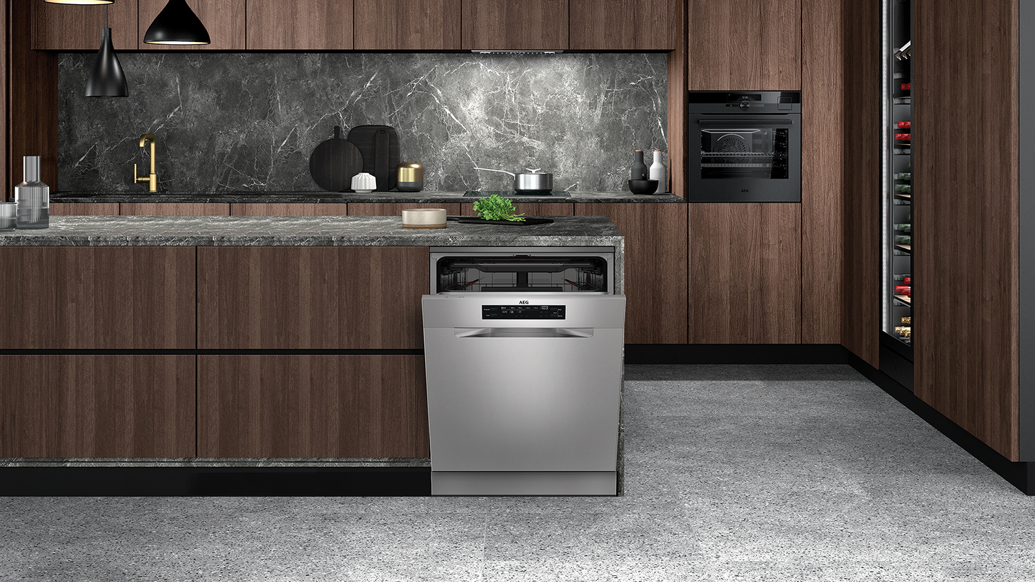 AEG 15 Place Setting Freestanding Dishwasher - Stainless Steel (FFB53600PM)