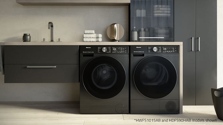 Hisense 10kg 13 Program Front Loading Washing Machine - Black (Series 7/HWFS1015AB)