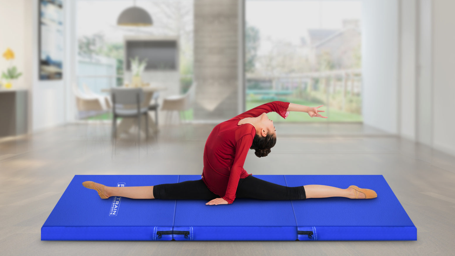 Fitness Passion Tri-Fold Exercise Mat - Blue