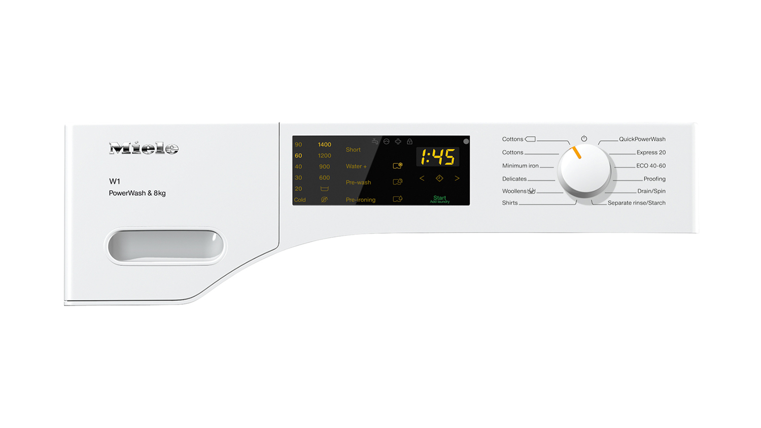 Miele 8kg 12 Program Front Loading Washing Machine Lotus White