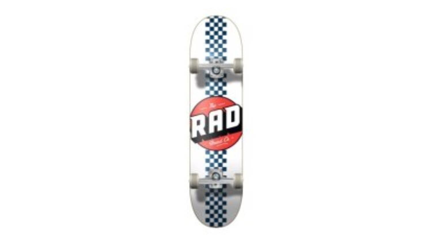 RAD Board Co. Dude Crew Complete Skateboard 19 x 78cm - Checker Stripe ...