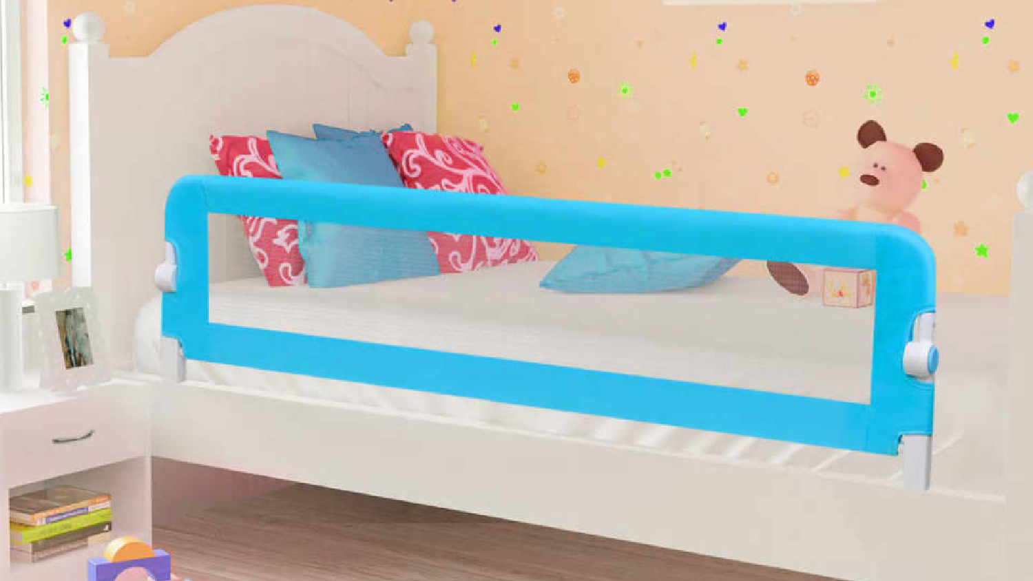 NNEVL Toddler Safety Bed Rail 150cm - Blue