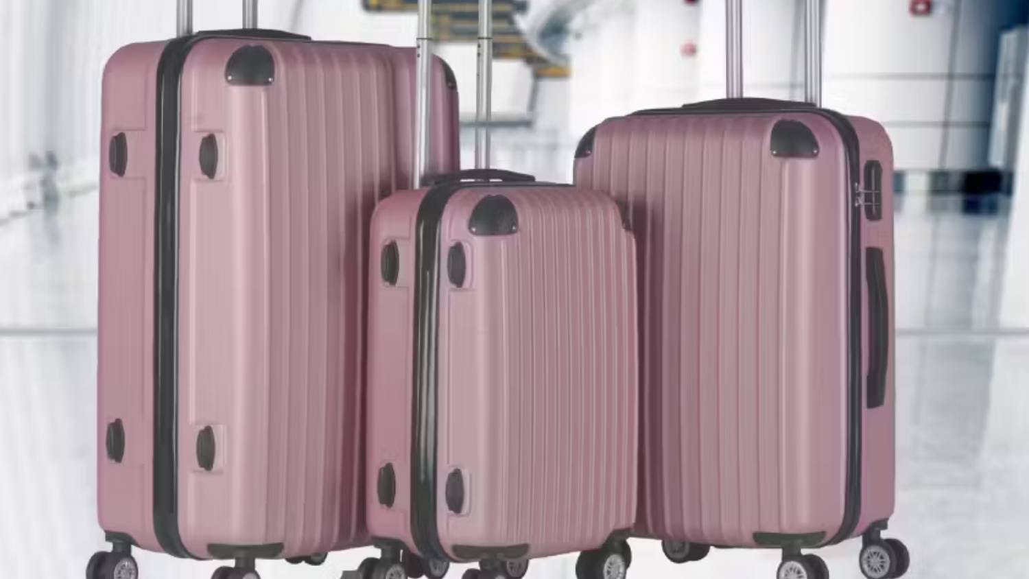 Milano Slim Premium Luggage Set 3pcs. - Rose Gold