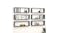 NNEVL Wall Shelves Floating Rectangle 6pcs. 80 x 15 x 26.5cm - Gloss Grey