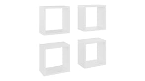 NNEVL Wall Shelves Floating Rectangle 4pcs. 26 x 15 x 26cm - White