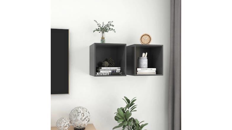 NNEVL Wall Cabinet 2pcs. 37 x 37 x 37cm - Grey