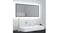 NNEVL LED Backlit Bathroom Mirror 100 x 8.5 x 37cm - Gloss Grey