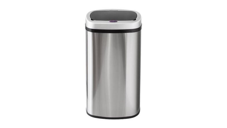 Dual Compartment Smart Sensor Rubbish Bin with Deodorant Compartment 60L - Silver