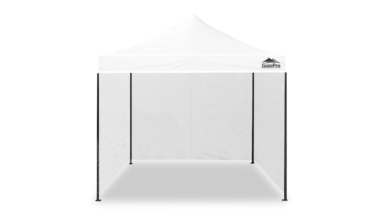 GazePro Silver Lined Pop-Up Gazebo 3 x 3m with Full Wall Kit - White