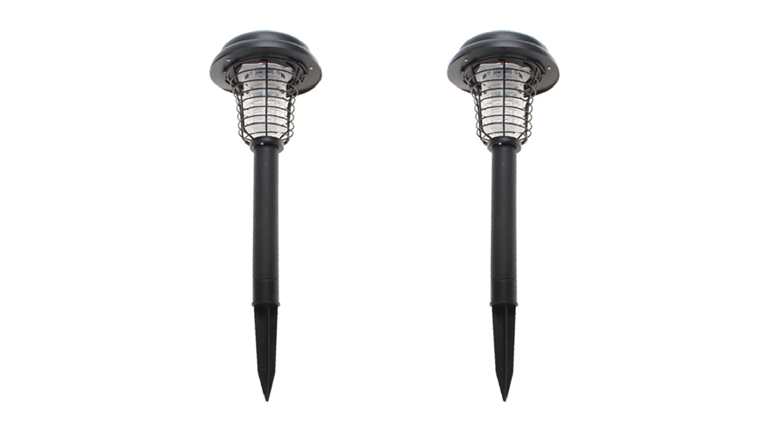 Lenoxx Solar-Powered Outdoor Bug Repellant Stake Light 2pcs. - Black