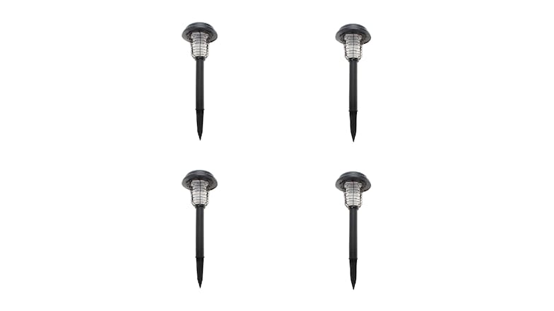 Lenoxx Solar-Powered Outdoor Bug Repellant Stake Light 4pcs. - Black