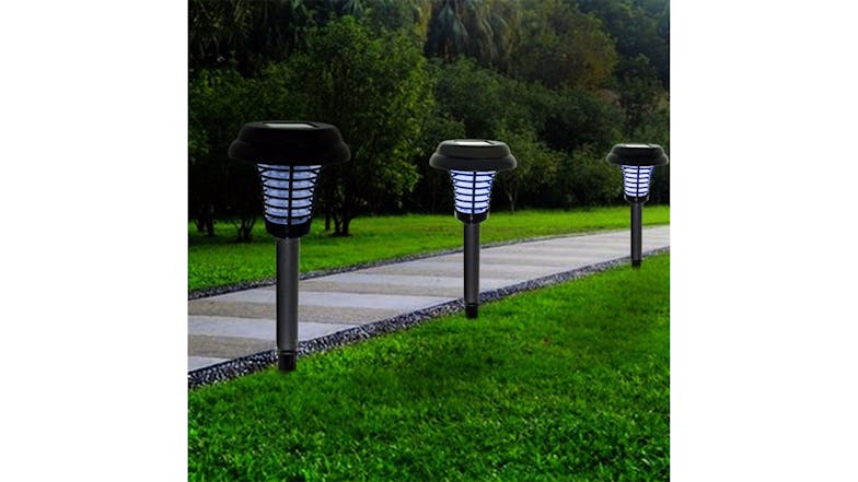 Lenoxx Solar-Powered Outdoor Bug Repellant Stake Light 4pcs. - Black