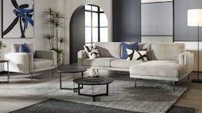 Watson 3 Seater Fabric Lounge Suite with Chaise