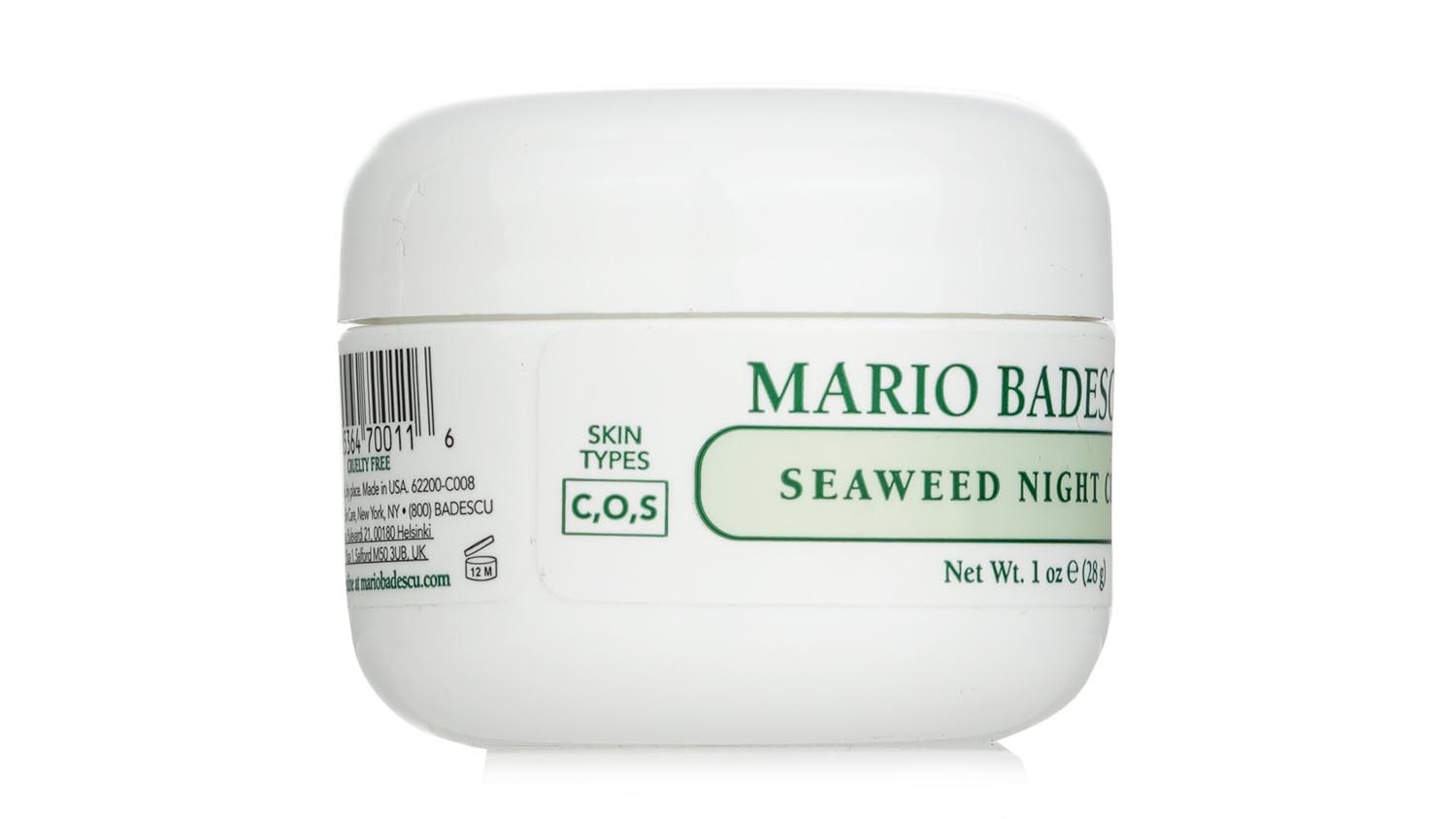 Mario Badescu Seaweed Night Cream - For Combination/ Oily/ Sensitive Skin Types - 29ml/1oz