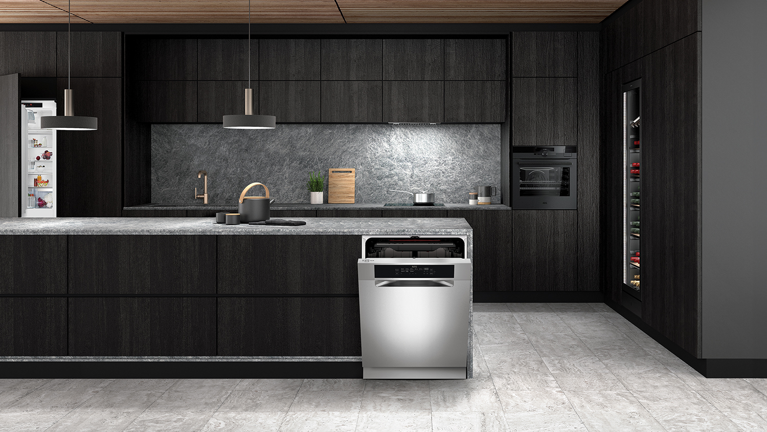 AEG 15 Place Setting Built Under 60cm Dishwasher Stainless Steel