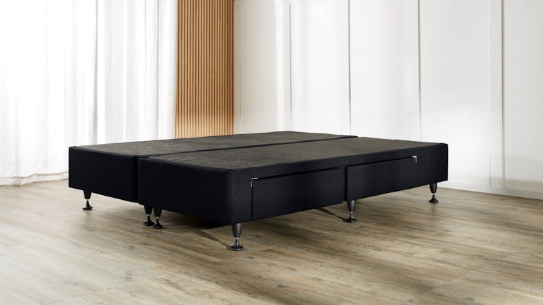 Platform 2 Side Drawer Split Bed Base by Sealy - Black