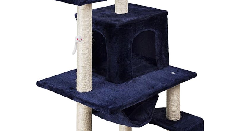 TSB Living Cat Tree with Hides, Nests 150cm - Blue/Beige