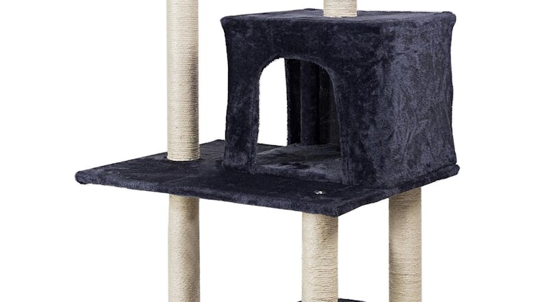 TSB Living Cat Tree with Hides, Nests 150cm - Grey/Beige