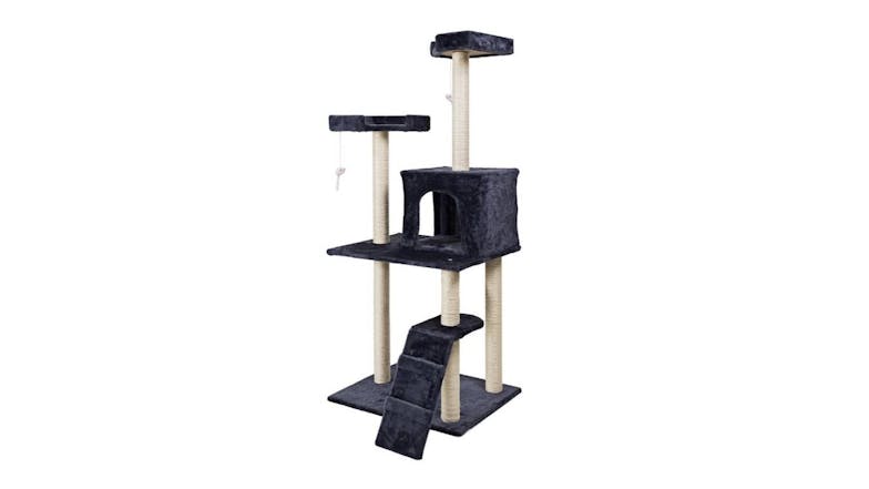 TSB Living Cat Tree with Hides, Nests 150cm - Grey/Beige