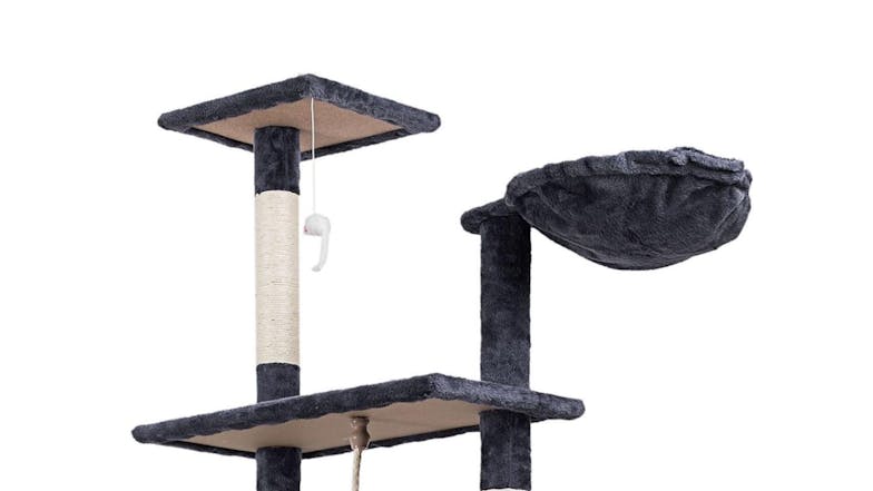 TSB Living Corner Cat Tree with Hides, Nests 193cm - Grey/Beige