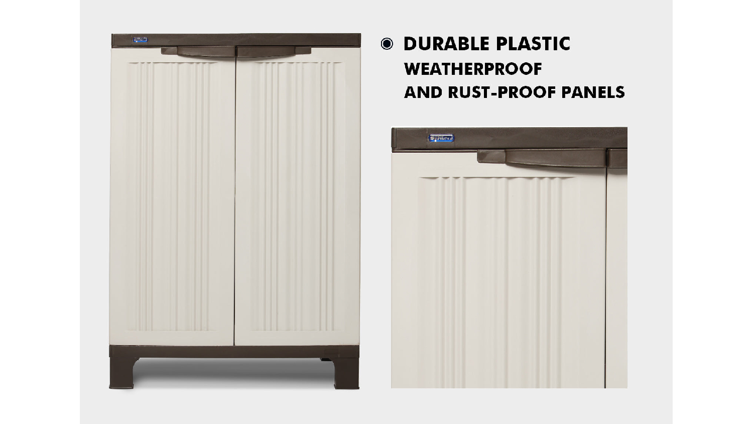 TSB Living Half-Height Outdoor Storage Cabinet - Cream