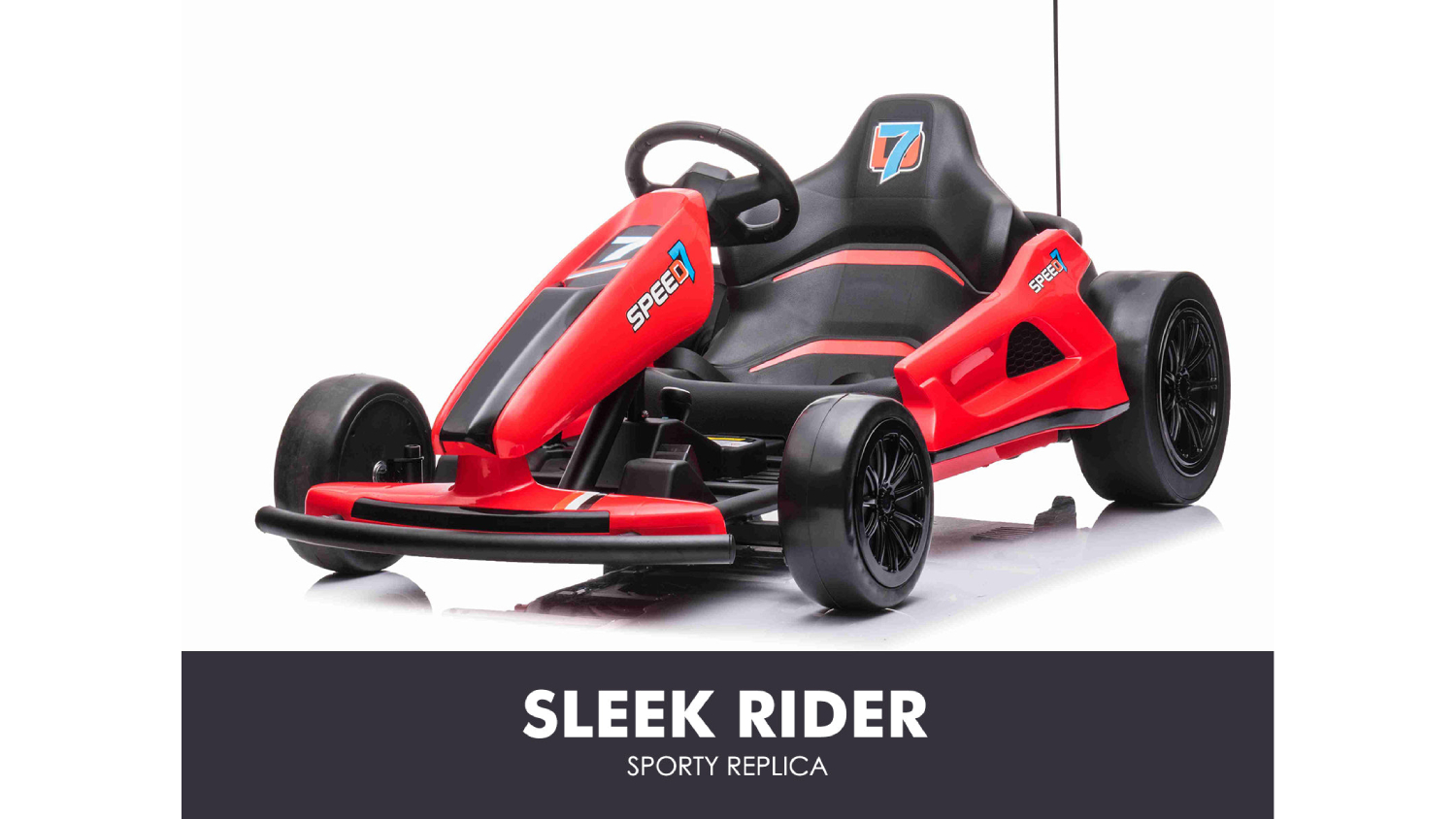 TSB Living Kids' Electric Go Kart with Drift Capability Red Harvey