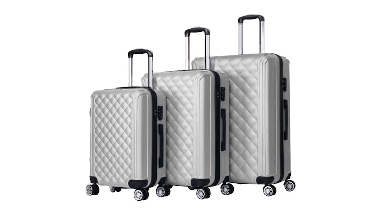 TSB Living Luggage Set 3pcs. - Diamond Silver