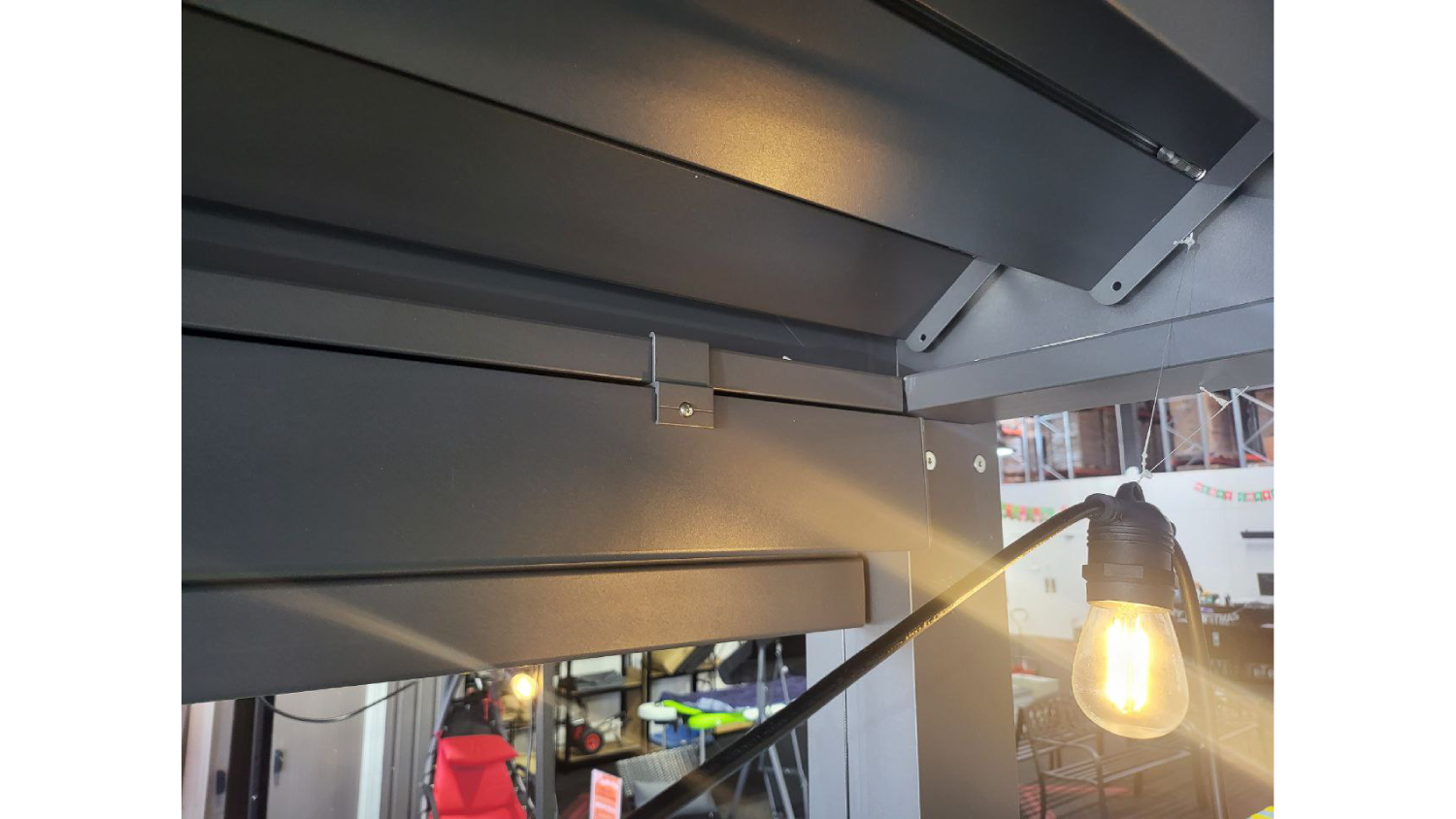 TSB Living Louvre Roof Pergola Blind 4 x 3m White/Grey Harvey Norman New Zealand