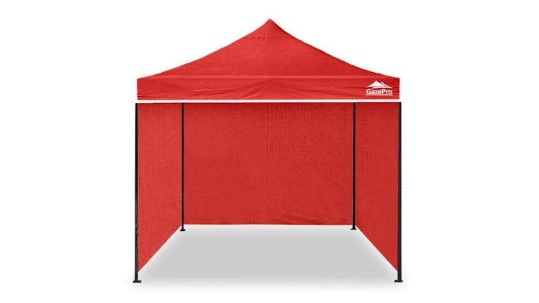 GazePro Silver Lined Pop-Up Gazebo 3 x 3m with Full Wall Kit - Red