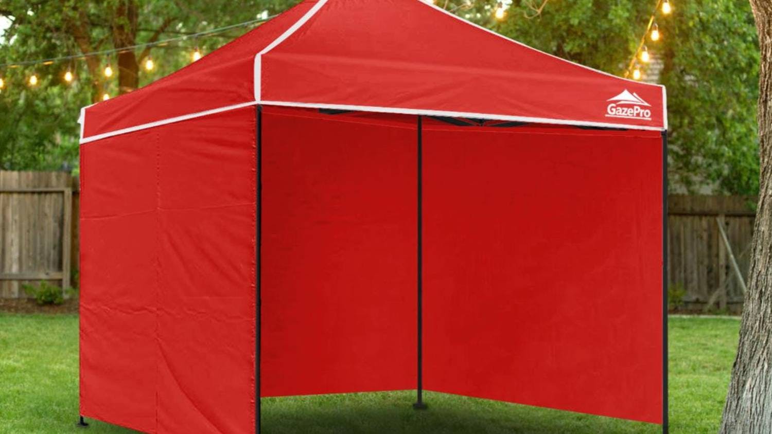 GazePro Silver Lined Pop-Up Gazebo 3 x 3m with Full Wall Kit - Red