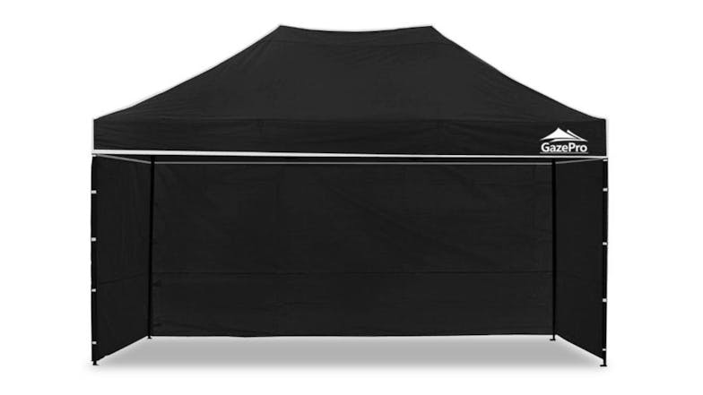 GazePro Silver Lined Pop-Up Gazebo 3 x 4.5m with Full Wall Kit - Black