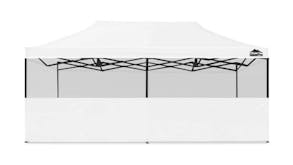 GazePro Silver Lined Pop-Up Gazebo 3 x 6m with Full Wall Kit - White