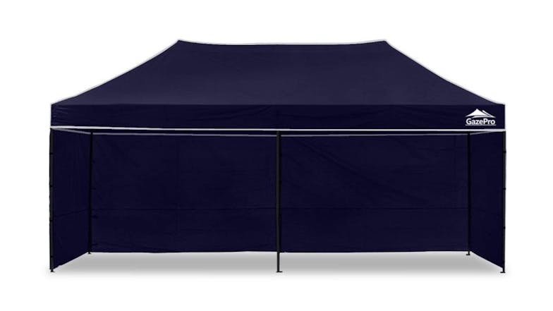 GazePro Silver Lined Pop-Up Gazebo 3 x 6m with Full Wall Kit - Navy