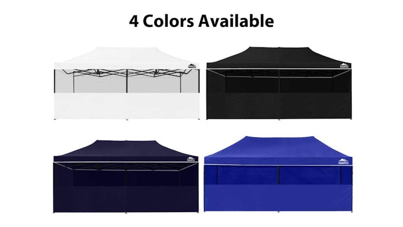 GazePro Silver Lined Pop-Up Gazebo 3 x 6m with Full Wall Kit - Navy