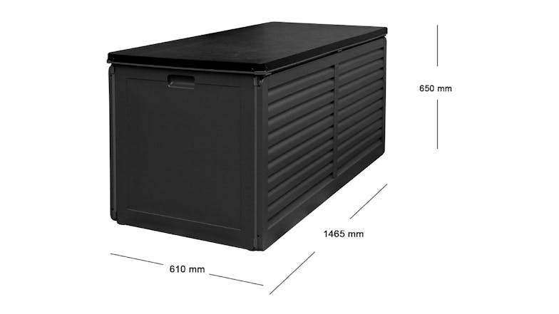 TSB Living Outdoor Storage Crate 490L - Black