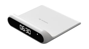 In Touch Alarm Clock with 15W Wireless Charger - White