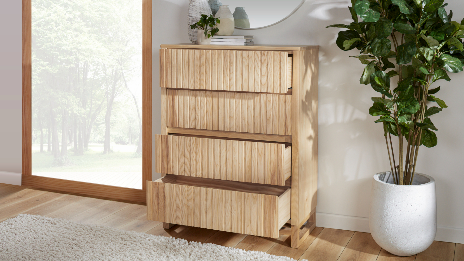 Akaroa 4 Drawer Tallboy