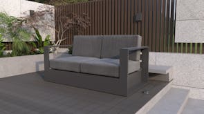 Monaco 2 Seater Outdoor Sofa - Gunmetal