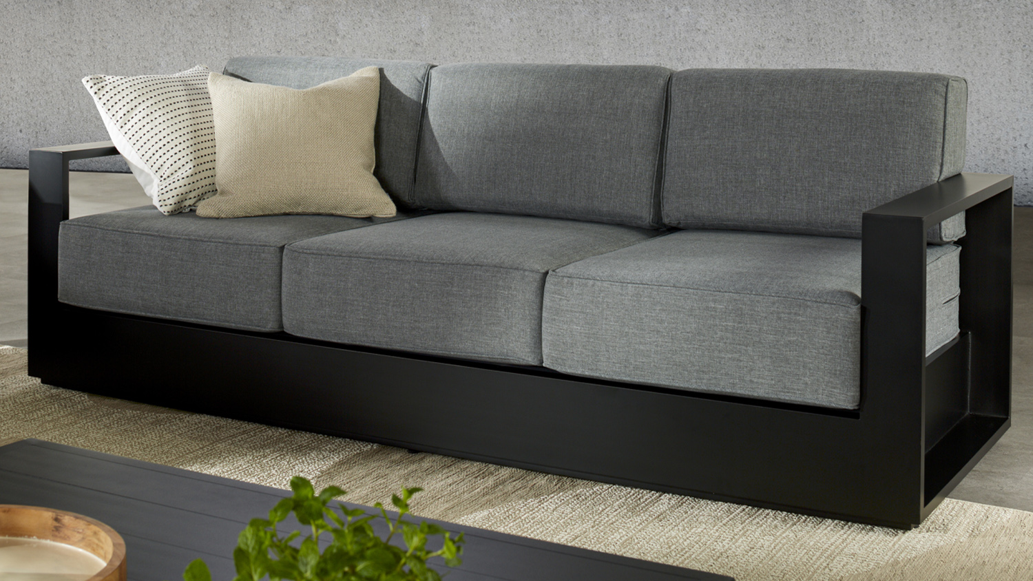 Monaco 3 Seater Outdoor Sofa - White