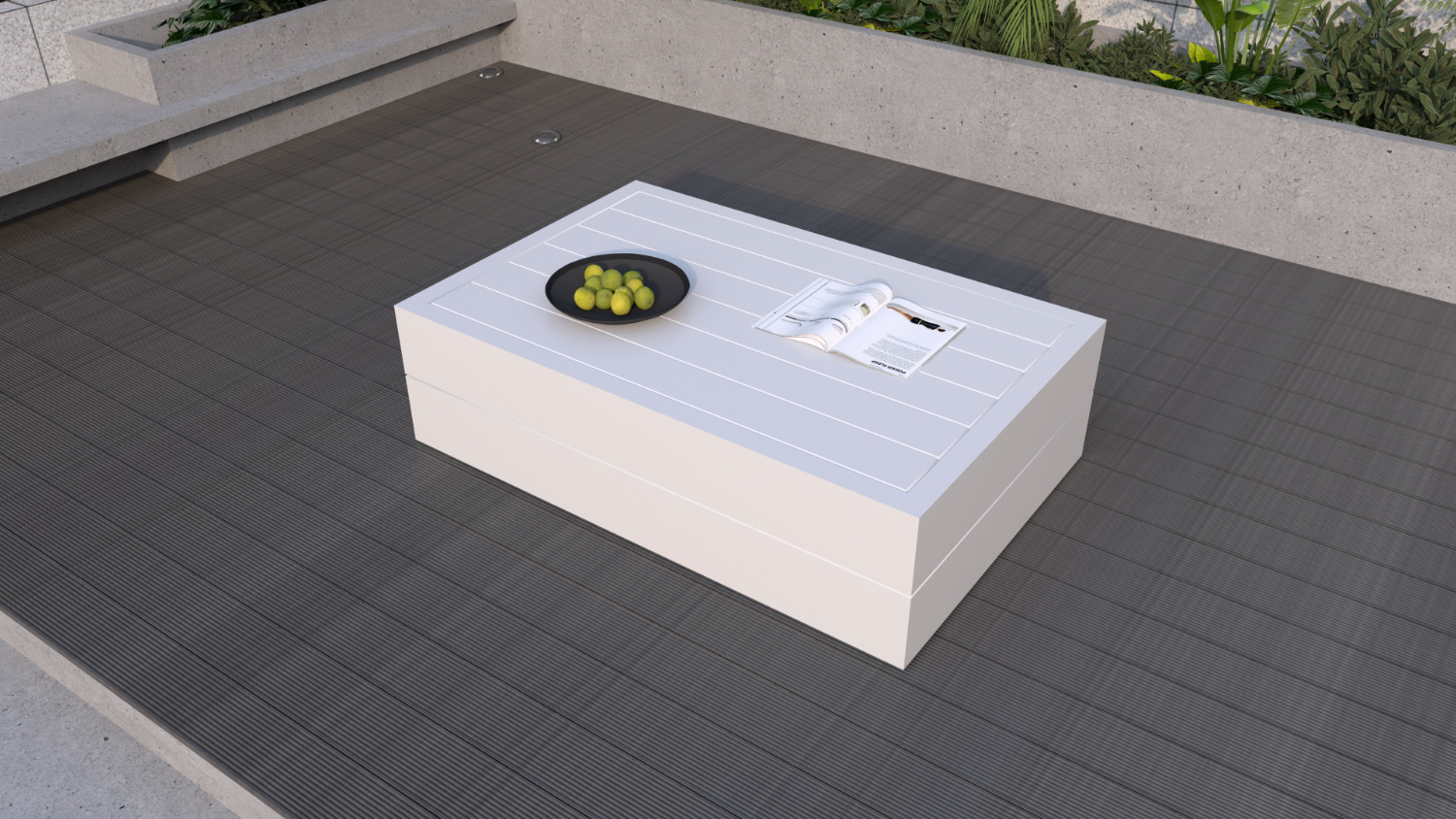 Monaco Outdoor Coffee Table - White